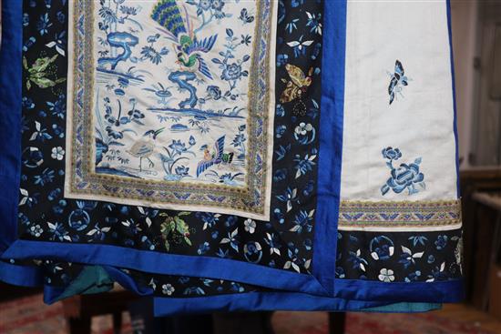 A Chinese embroidered silk skirt